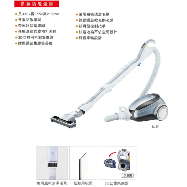 【HITACHI 日立】免紙袋吸塵器(CVSK11T)