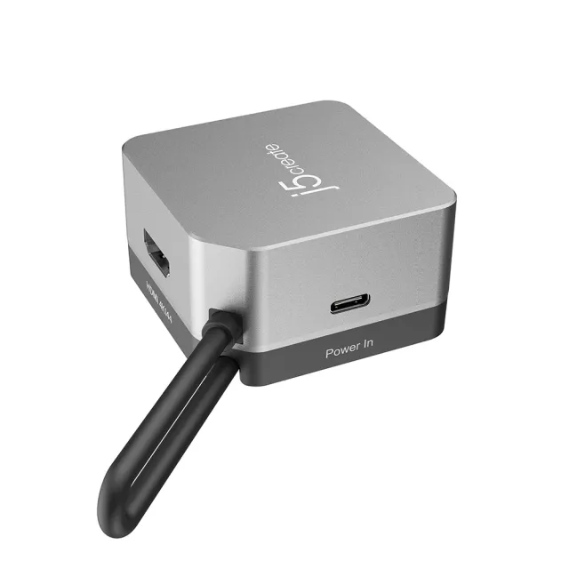 【j5create 凱捷】4K144 HDMI 6合1立方集線器強化版小方塊USB-C集線器-JCD361