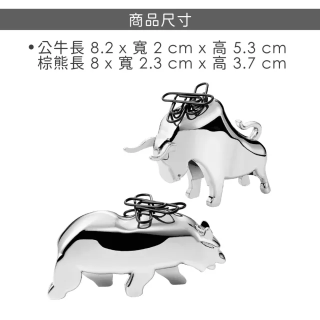 【PHILIPPI】德國 磁吸紙鎮2件 公牛棕熊 / 擺飾品 文鎮 造型紙鎮