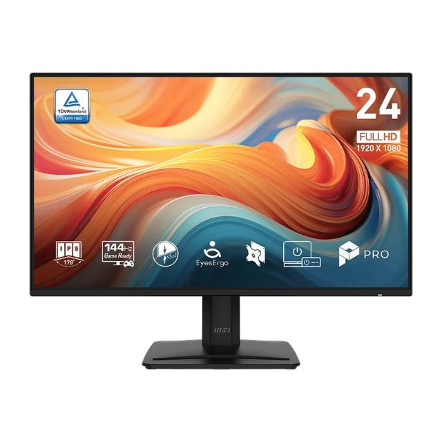 【MSI 微星】PRO MP243 E14 24型 IPS 16:9 144Hz 護眼螢幕(FHD/1ms MPRT/內建喇叭)