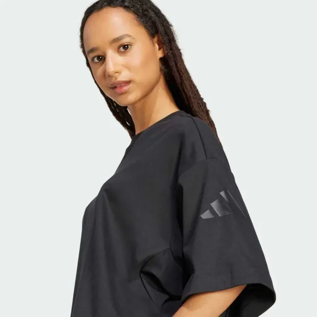 【adidas 愛迪達】愛迪達 W All Szn Sl T 女 T恤 運動上衣 休閒短袖 黑 亞版(JM3800)