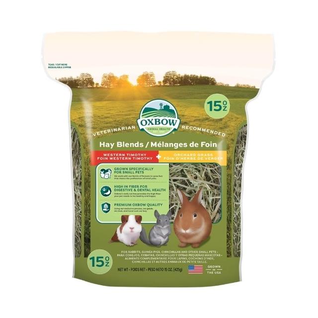 【OXBOW】提摩西草 & 果園草 2 in 1 雙重口感牧草 15oz(提摩西牧草、果園草、牧草、兔兔、天竺鼠、龍貓)