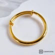 【JING YANG 晶漾】黃金手鐲彌月兒童手環亮面簡約(1.81錢±0.05錢)