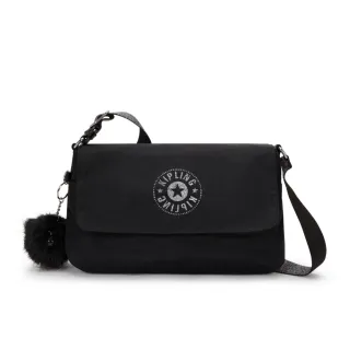 【KIPLING官方旗艦館】（網路獨家款）霧光黑斜背肩背兩用包-GIPSIE