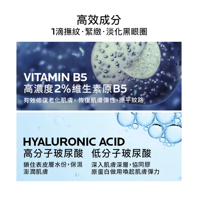 【理膚寶水】亮眼彈潤組★極效B5彈潤超修復精華30ml+B5彈潤修復多效撫紋眼部精華15ml_D(眼霜/B5冰珠)