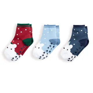 MIT童趣熊熊止滑中筒襪-6入(止滑兒童短襪 男童 女童 防滑襪 兒童襪子 兒童保暖襪 寒流)