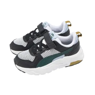 【PUMA】慢跑鞋 Trinity 2 LT Run Fun AC+ PS 中童 小朋友 白 黑 魔鬼氈 運動鞋(402931-02)