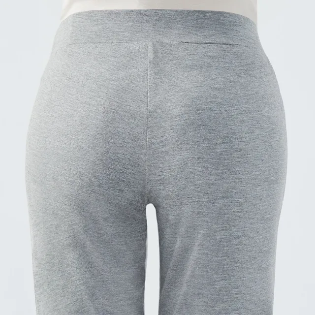 【Gennies 奇妮】休閒親膚居家睡褲-灰/粉(孕婦褲 月子服 居家褲 寬版 低腰)