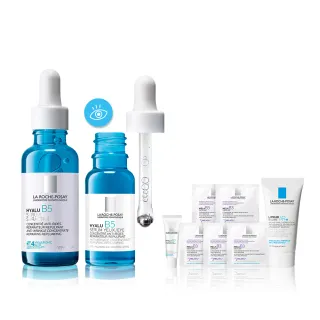 【理膚寶水】亮眼彈潤組★極效B5彈潤超修復精華30ml+B5彈潤修復多效撫紋眼部精華15ml_B(眼霜/B5冰珠)