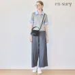 【en-suey 銀穗】網路限定 休閒抽繩西裝寬管長褲-女