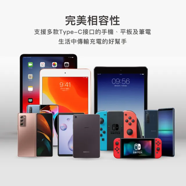 【Gigastone 立達國際】2入組TypeC 60W高速充電傳輸線CC-7600W(iPhone17/Switch/筆電快充)