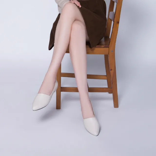 【FAIR LADY】小時光 質感荔紋真皮內增高平底鞋(香草/501285 女鞋)