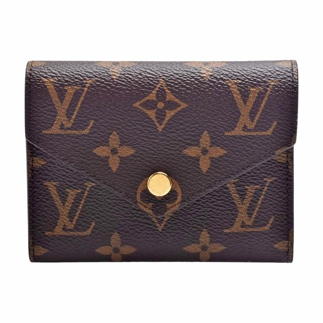 【Louis Vuitton 路易威登】M62360 Victorine系列經典Monogram原花三折暗釦短夾(金釦-玫粉)