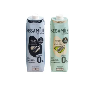【SESAMILK早芝道】無糖黑/白芝麻奶(1000ml)