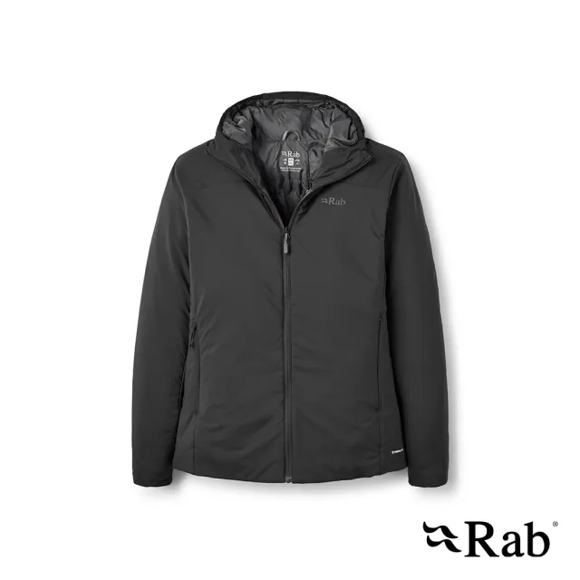 【RAB】Xenair Alpine Jacket 輕量防風透氣化纖連帽外套 女款 黑色 #QIP18