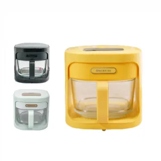 【one-meter】★九成新福利品★4.5L玻璃3D氣旋無油空氣炸鍋(薄荷綠/蜂蜜黃)