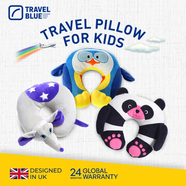 【Travel Blue 藍旅】全系列 兒童頸枕 兒童抱枕 兒童U型枕(頸枕 U型枕 飛機枕 玩偶)