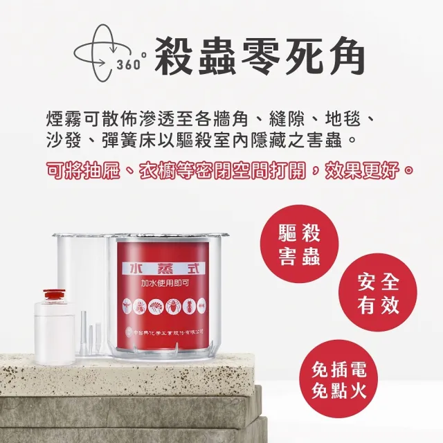 【必安住】水蒸式滅蟑劑20g-超值三入組(適用6-8坪 強效驅殺14種害蟲)