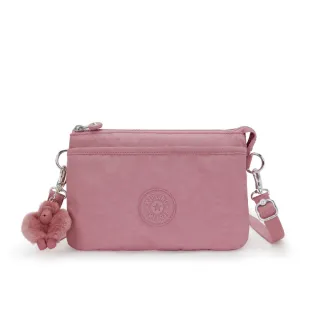 【KIPLING官方旗艦館】『千層包』粉霧單肩隨身斜背包-RIRI