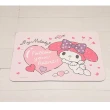 【巴芙洛】2入 組日本三麗鷗皮革軟硅藻土吸水地墊40*60再送2杯墊(美樂蒂/布丁狗/hello kitty正版授權)
