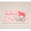 【巴芙洛】2入 組日本三麗鷗皮革軟硅藻土吸水地墊40*60再送2杯墊(美樂蒂/布丁狗/hello kitty正版授權)