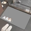 【嵐楓居家】4入奈米絨面軟式硅藻土吸水止滑地墊(踏墊/浴室.廚房地墊/速乾)