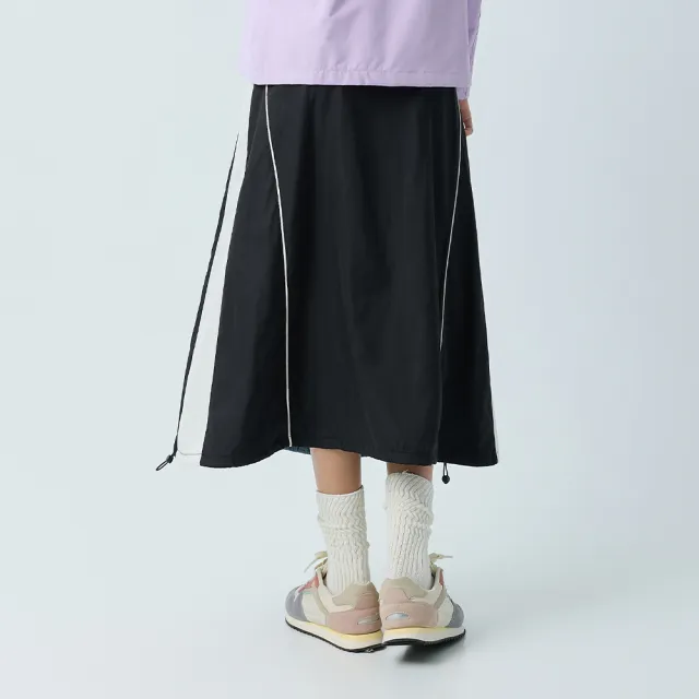【YUANDONGLI 元動力】水洗棉異材拼接A字牛仔長裙(藍;S-L;4253178206)