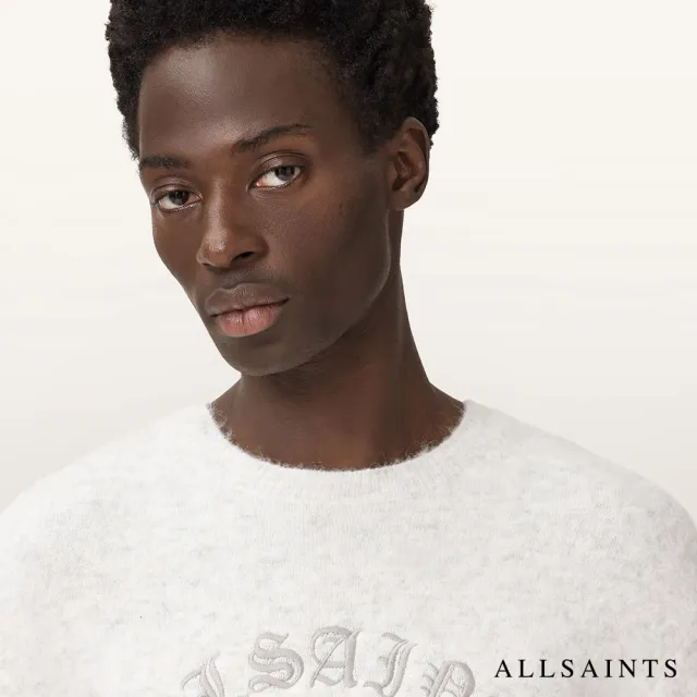 【ALLSAINTS】CURV 寬鬆羊毛針織上衣-白 M020KD(寬鬆版型)