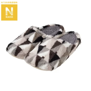 【NITORI 宜得利家居】吸濕發熱 拖鞋 N WARM TR2501 GY LL(N WARM 吸濕發熱 拖鞋 鞋)