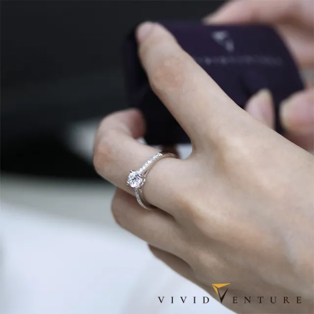 【Vividventure 亞帝芬奇】鉑金 GIA 50分 FSI2 3VG 八心八箭 天然鑽石 真鑽 戒指 星語