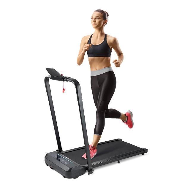 【輝葉】2in1平板跑步機 HY-20611(免安裝/輕薄好收/超慢跑/健走/慢跑機/三段變速)