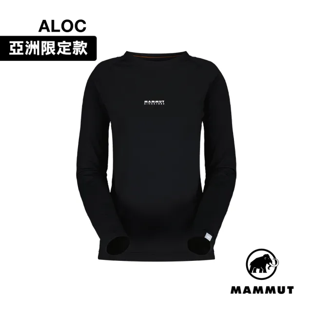 【Mammut 長毛象】QD Logo Print LS T-Shirt AF W 快乾LOGO長袖T恤 黑PRT1 女款 #1016-01040