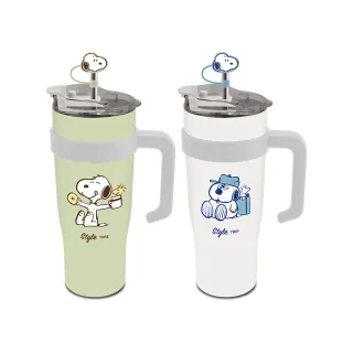 【SENSE LAB . 好感製所】Snoopy史努比 品味時光不銹鋼大容量手把真空保溫瓶1100ml(通過Intertek檢驗)
