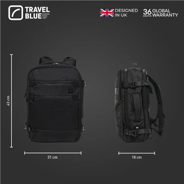 【Travel Blue 藍旅】雙11 Venture 冒險款Pro 旅行背包 多色可選(輕旅行 旅行後背包 登機後背包)
