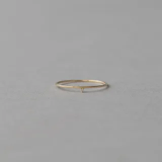 【ete】網路限定-K10YG 閃耀水滴鑽石戒指(金色)