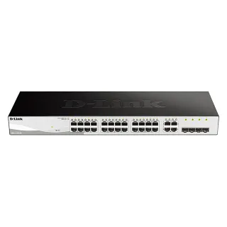 【D-Link】DGS-1210-28 28埠 28port Giga L2智慧型網管交換器/Gigabit/RJ45/SFP光纖/19吋機架/台灣製造