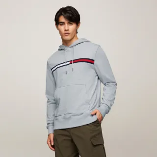【TOMMY HILFIGER】官方旗艦館 標誌性旗幟帽T_灰色