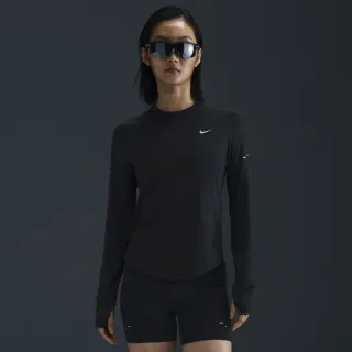 【NIKE 耐吉】長袖上衣 女 防曬 快乾 AS W NK SWIFT DF UV LS CRW 黑 HQ0504-010
