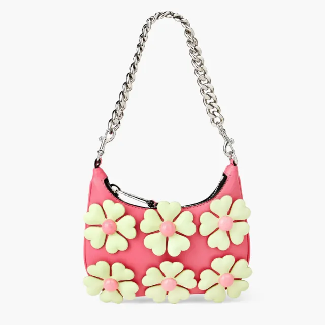 【MOSCHINO】莫斯奇諾 粉色立體花朵迷你托特包(FlLPink)