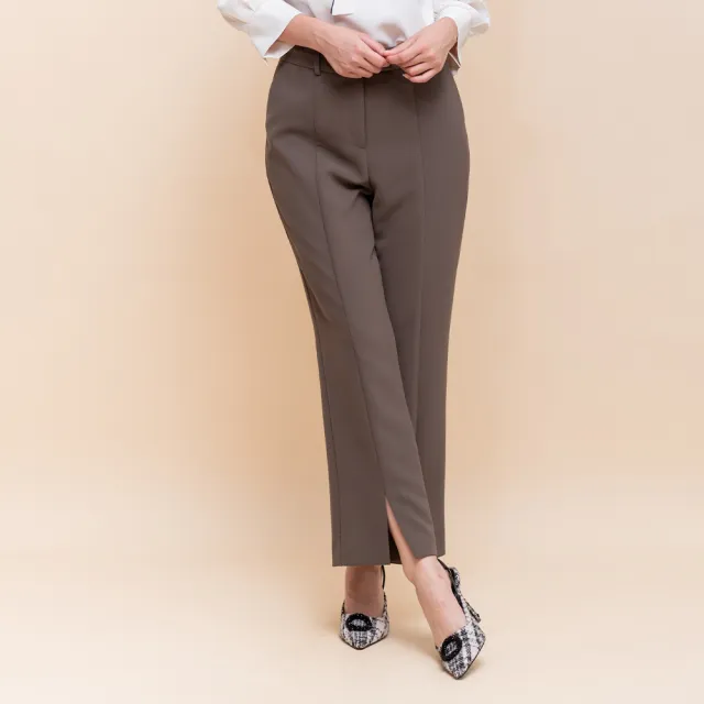 【perng yuh 芃諭名品】質簡俐落 前衩 小直筒 西裝褲(2025 AW Collection|4C秋冬新品上市)
