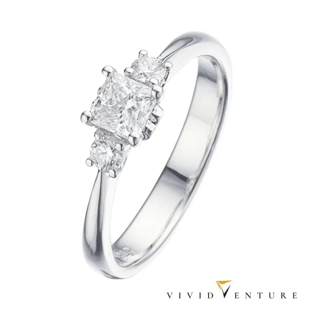 【Vividventure 亞帝芬奇】GIA 50分 DSI2 天然鑽石 真鑽 戒指 諾言(14K金台)