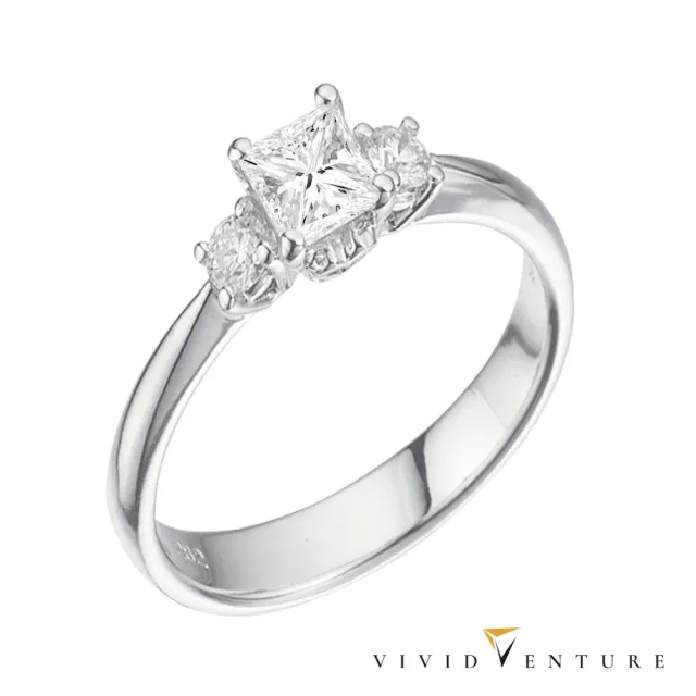 【Vividventure 亞帝芬奇】GIA 50分 DSI2 天然鑽石 真鑽 戒指 諾言(14K金台)