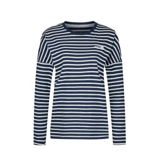 【The North Face 官方旗艦】北面女款藍色長袖上衣｜8F0UQLI