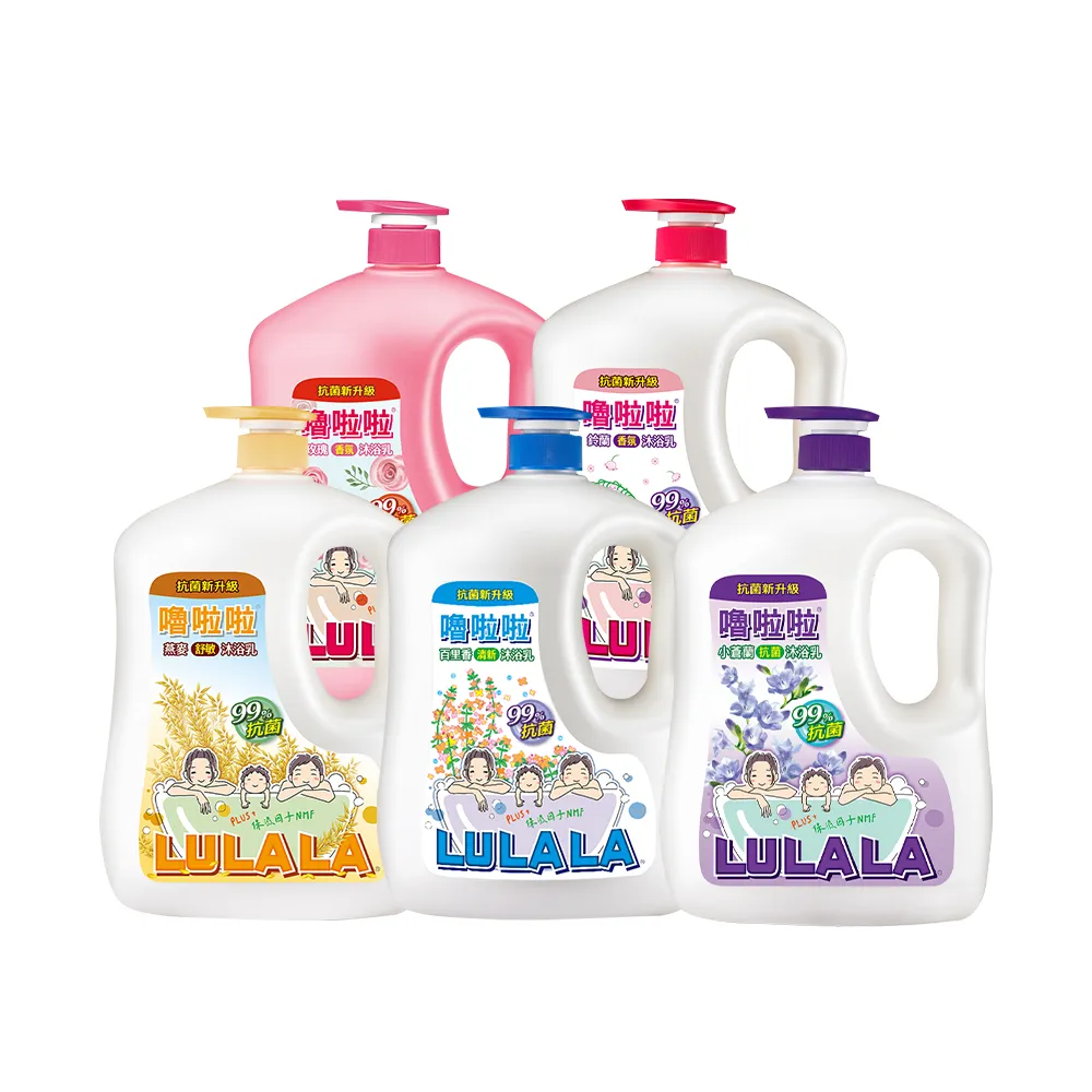 【嚕啦啦】沐浴乳1850gx6入(小蒼蘭/ 百里香/玫瑰香/鈴蘭香/燕麥保濕)