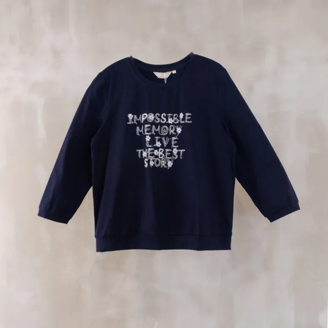 【perng yuh 芃諭名品】*美好記憶 繡飾 柔棉 圓領T恤(2025 AW Collection|4C秋冬新品上市)