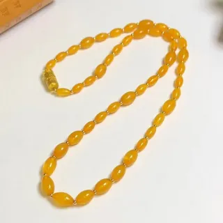 【勝弘珠寶】精品金絞蜜塔珠項鍊-4-6mm(蜜蠟項鍊)