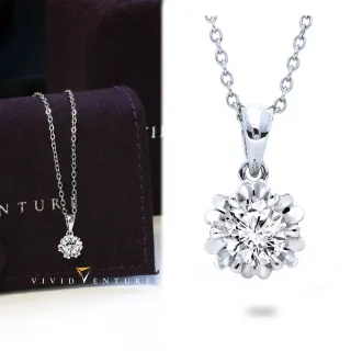 【Vividventure 亞帝芬奇】20分 八心八箭 天然鑽石 真鑽 項鍊 璀璨放大款(14K金台+14K金鍊)