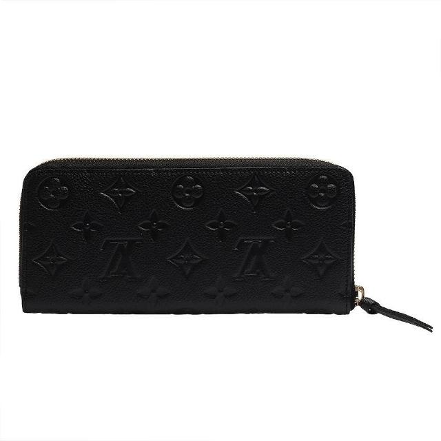 【Louis Vuitton 路易威登】CLEMENCE 壓花滿版老花 星空黑 拉鍊長夾 錢包(M60171)