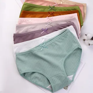 【enac 依奈川】多件組 現貨 慵懶少女風雙層棉質內褲/無痕內褲/女內褲/中腰內褲(五款任選/隨機)