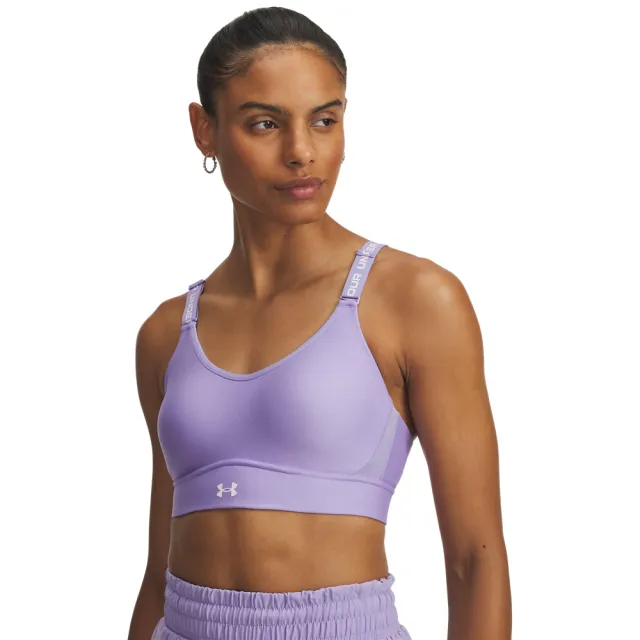 【UNDER ARMOUR】UA 女 Infinity 中衝擊運動內衣_1384123-538(藍綠色)
